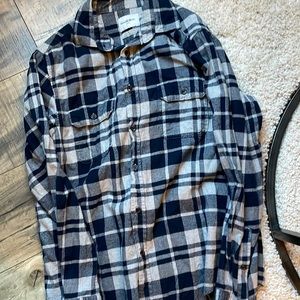 Mens light flannel, blue, grey, size medium